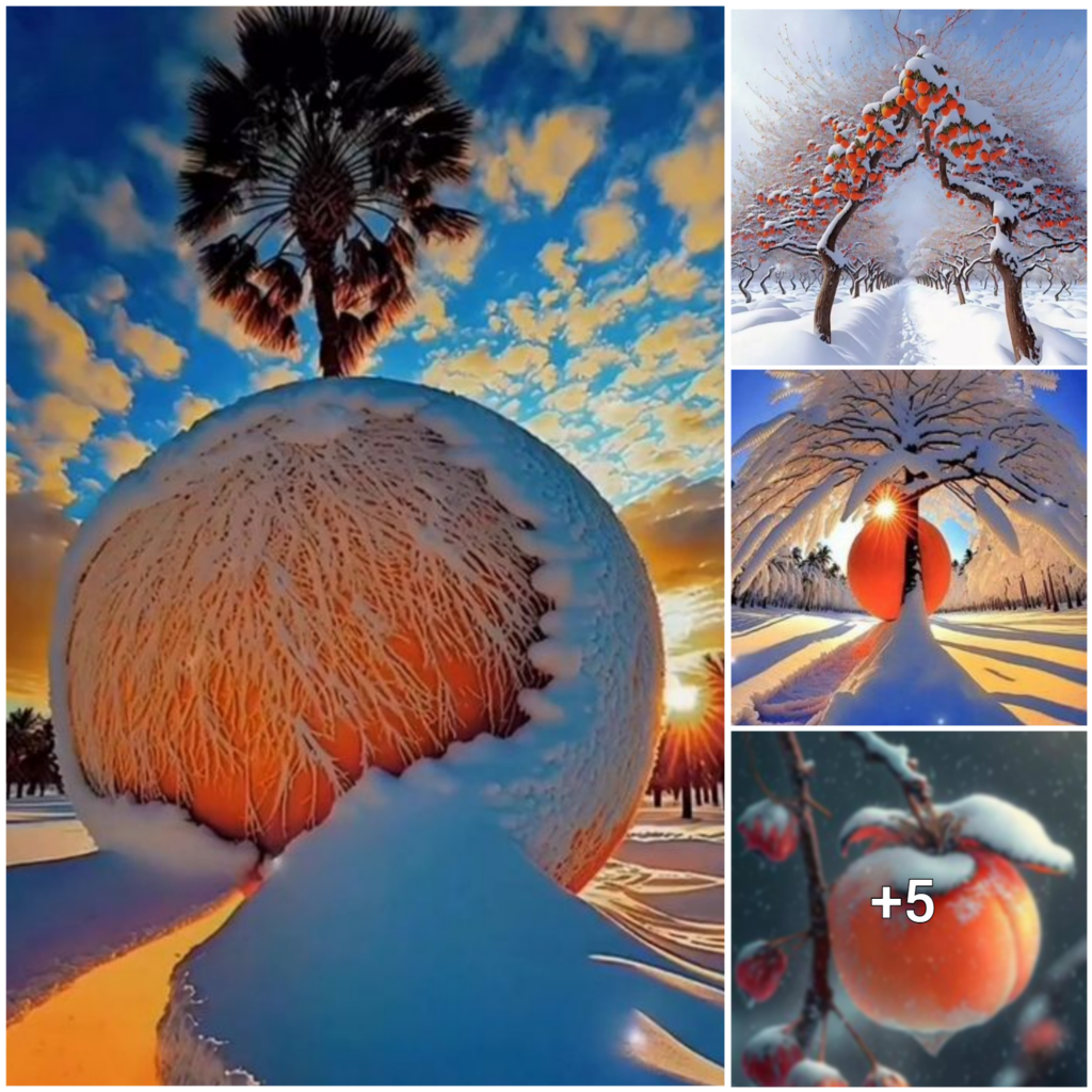 “Frosty Beauty: How Snow Enhances the Vibrant Oranges of Nature’s Winter Wonderland”